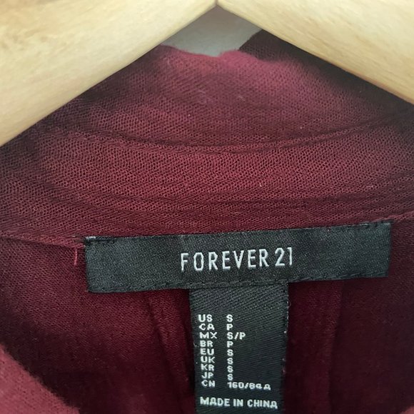 Forever 21 Burgundy Crochet Mini Dress - Picture 4 of 4